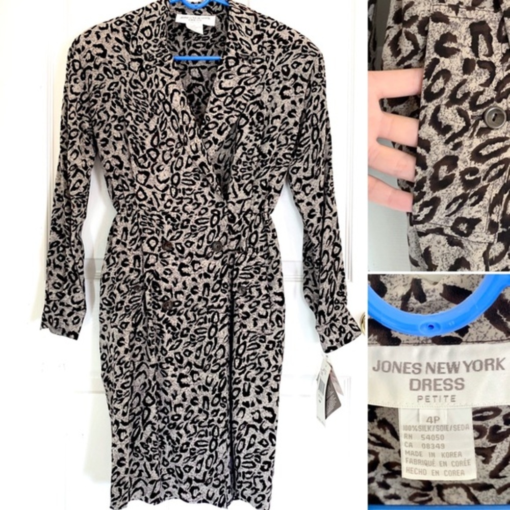 NWT Jones New York Silk Wrap Dress - 4P